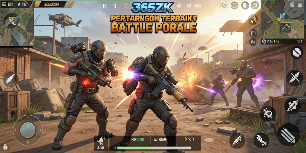 Gameplay seru dan menegangkan di 365ZK Battle Royale.