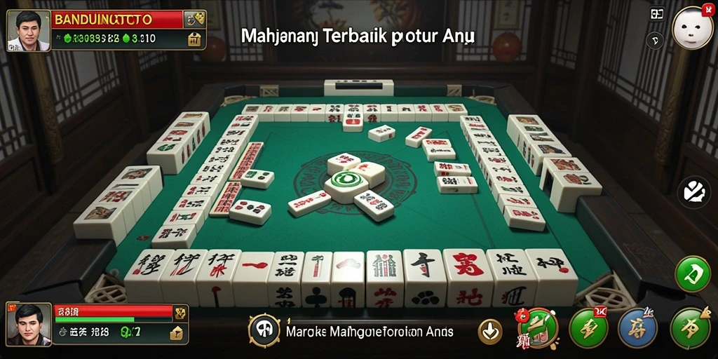 Tampilan gameplay Mahjong yang menarik dan interaktif.