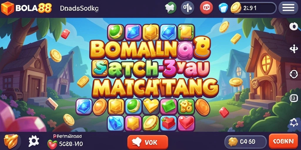 Tampilan permainan BOLA88 dengan berbagai kombinasi bola warna-warni.