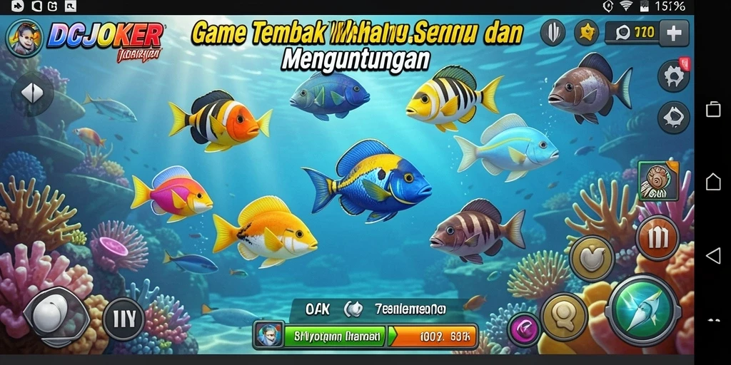 Screenshot gameplay IDCJOKER memperlihatkan aksi seru menembak ikan.