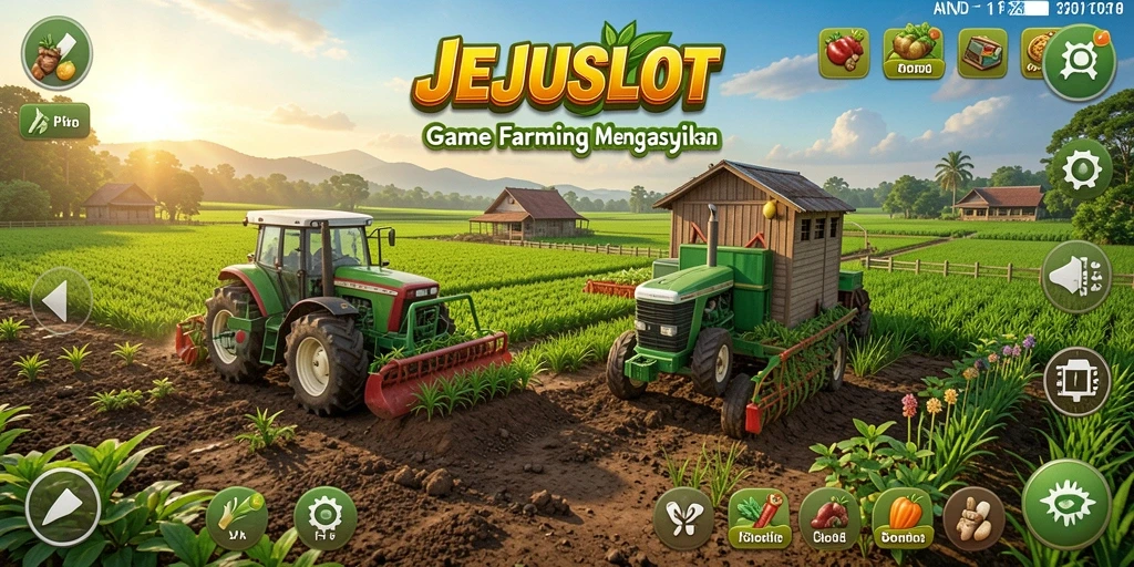 Tampilan gameplay <strong>JEJUSLOT</strong> yang menawan dalam bertani.