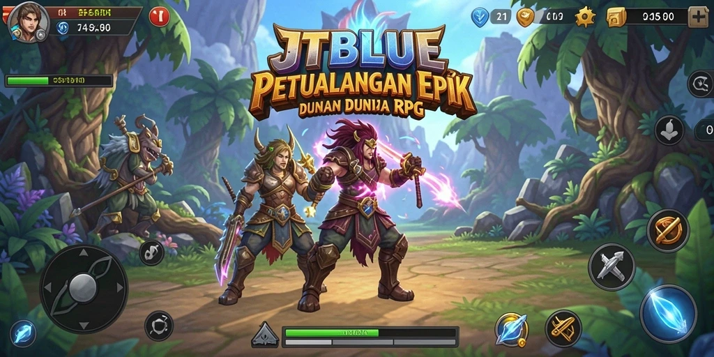 Tampilan gameplay JTBLUE yang mendebarkan dan menantang.