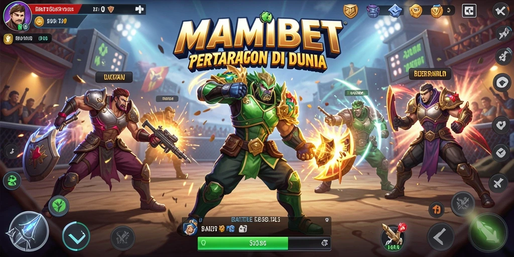 Screenshot MAMIBET menunjukkan aksi pertarungan seru dalam Battle Royale.