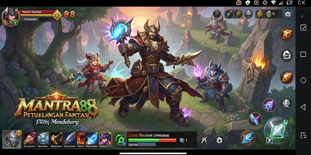 Tampilan gameplay yang intens dan memukau dari MANTRA88.