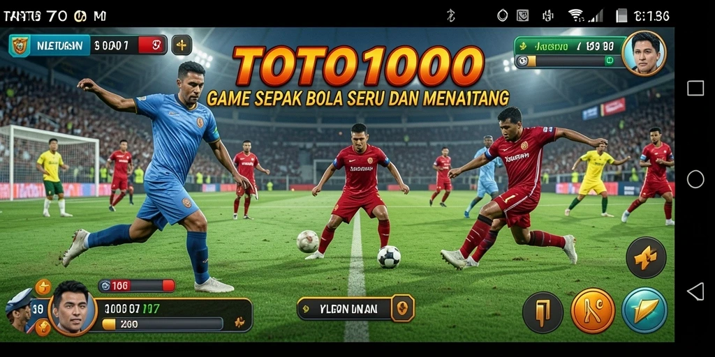 Tampilan menarik gameplay TOTO1000 dalam suasana pertandingan sepak bola.