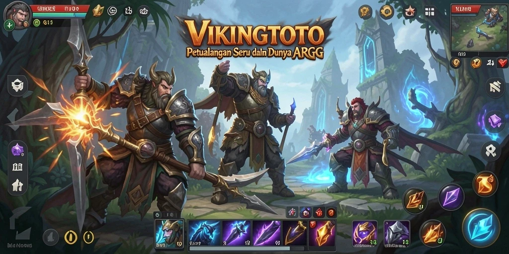 Tampilan aksi seru dalam gameplay <strong>VIKINGTOTO</strong> yang menegangkan dan memukau.