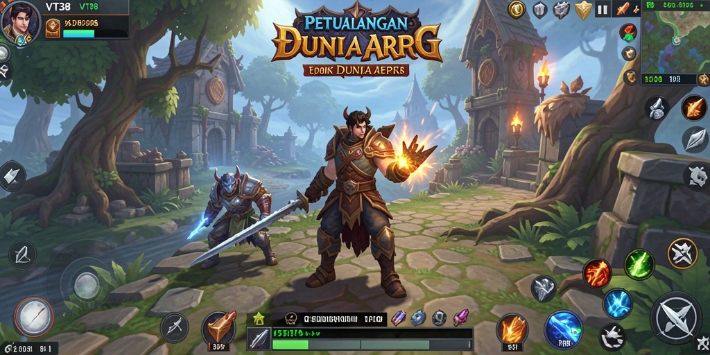 Gameplay ARPG yang menarik dalam VT38 dengan aksi seru.