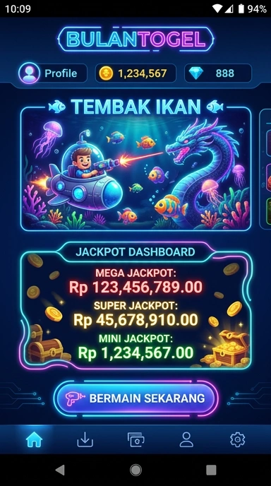 Tampilan awal aplikasi bulantogel yang menarik dan mudah digunakan.